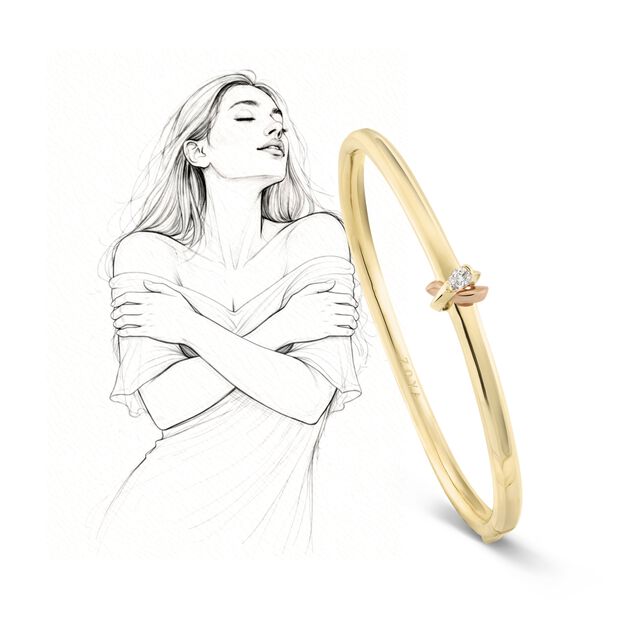 My Embrace Bangle Mini, 1 Diamond​,,hi-res image number null