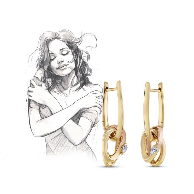 My Embrace Earrings, 1 Diamond,,hi-res image number null