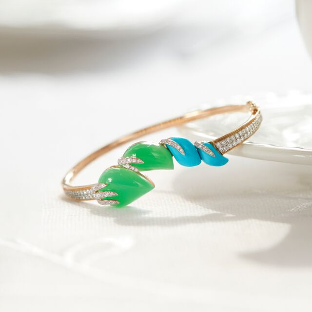 Jade vines bangle,,hi-res image number null