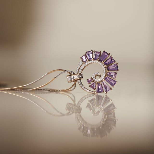 Bramante Staircase Amethyst Pendant,,hi-res image number null