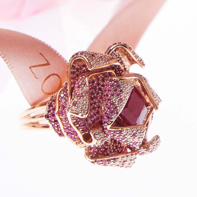 Ruby Floral Ring,,hi-res image number null