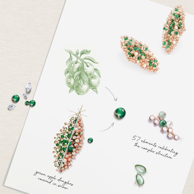Snowbound Blossoms Earrings,,hi-res image number null
