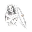 My Embrace Platinum Bangle Mini, 1 Diamond​,,hi-res image number null