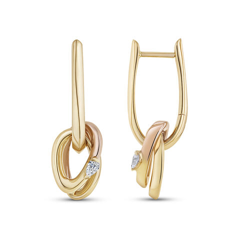 My Embrace Earrings, 1 Diamond