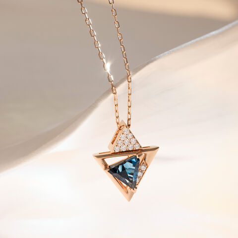 Serene Heart Beat Deep Topaz Pendant
