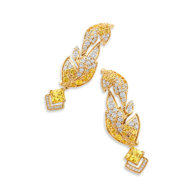 Dancing Chinar Earrings,,hi-res image number null