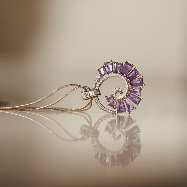 Bramante Staircase Amethyst Pendant,,hi-res image number null