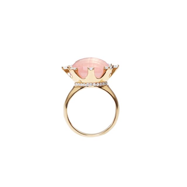 Pisa Pillar Rose Quartz Ring,,hi-res image number null