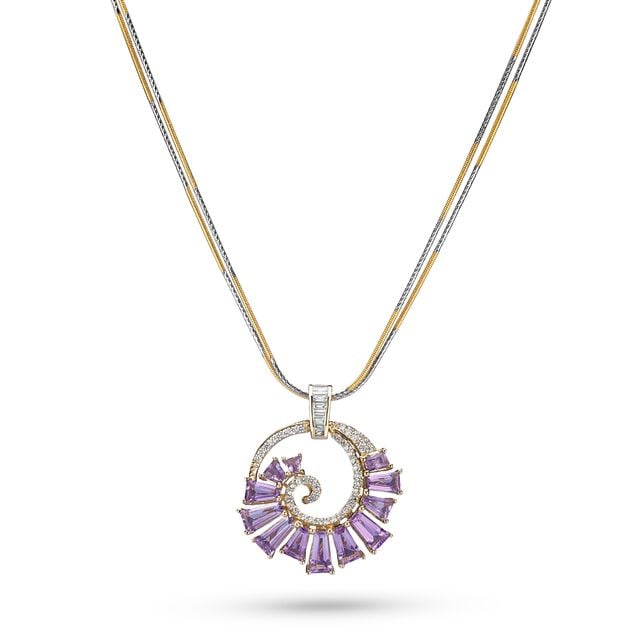 Bramante Staircase Amethyst Pendant,,hi-res image number null