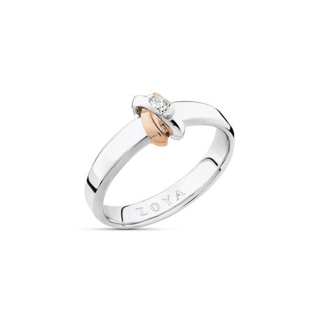 My Embrace Platinum Ring Mini, 1 Diamond
