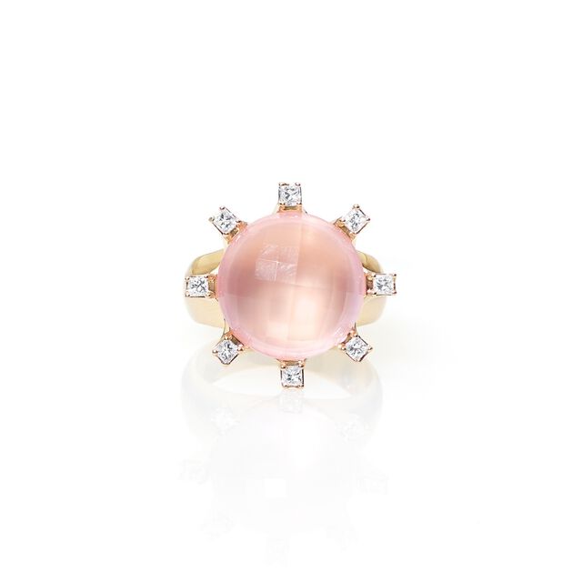 Pisa Pillar Rose Quartz Ring,,hi-res image number null