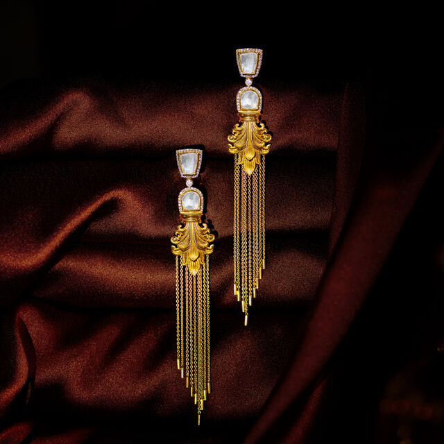 The Golden Glamour Earrings,,hi-res image number null